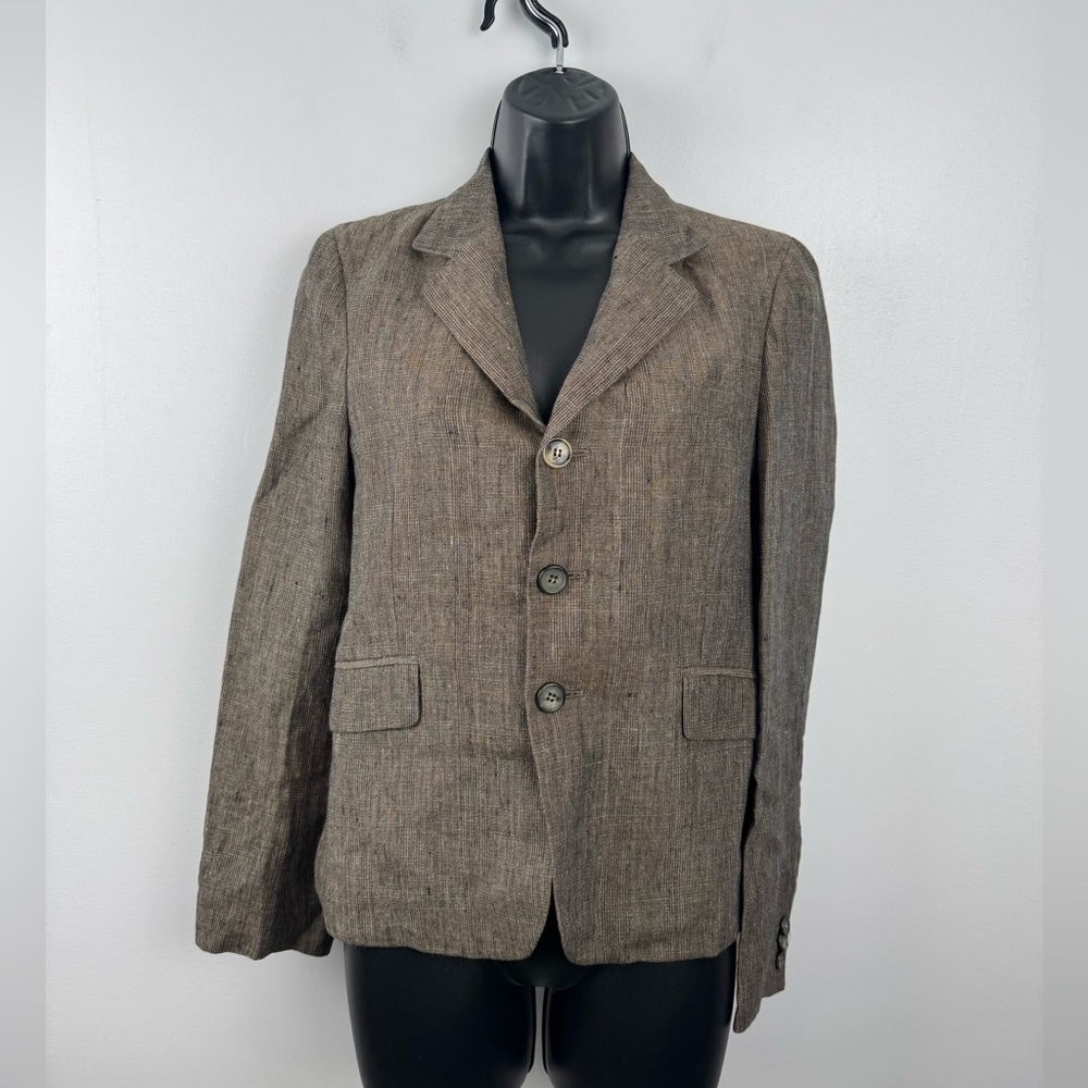 Marni Women Single Breasted Linen Blazer Size 40 US 4